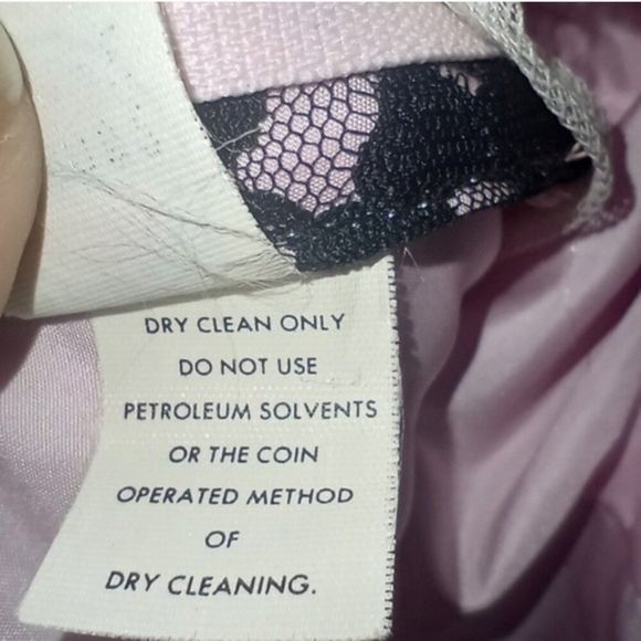 Vintage 80s Nadine Pink with Black Lace Strapless Prom Dress Size 9 NWT - Picture 12 of 16